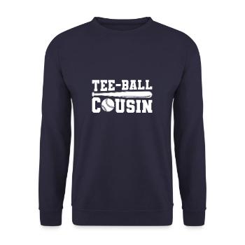 Tee-Ball Cousin T-Ball - Unisex Sweatshirt - navy - Front - Alina (178cm) & Michal (187cm)