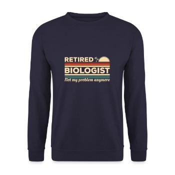 Biologiste à la retraite vintage n’est plus mon problème - Sweat-shirt Unisexe - marine - Devant - Alina (178cm) & Michal (187cm)
