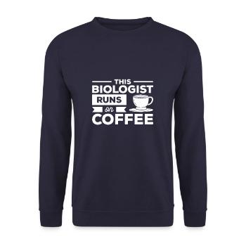 Ce biologiste fonctionne sur la biologie du café - Sweat-shirt Unisexe - marine - Devant - Alina (178cm) & Michal (187cm)