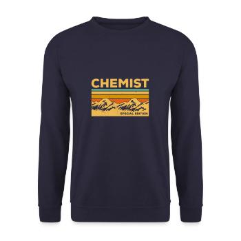 Vintage Chemiker Sonderausgabe Chemie - Unisex Pullover - Navy - Vorne - Alina (178cm) & Michal (187cm)