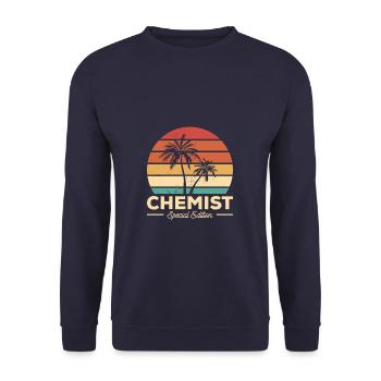 Vintage Chemiker Sonderausgabe Chemie - Unisex Pullover - Navy - Vorne - Alina (178cm) & Michal (187cm)