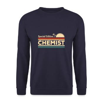 Vintage Special Edition Chemist Chemistry - Unisex Sweatshirt - navy - Front - Alina (178cm) & Michal (187cm)