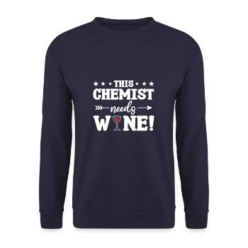 This Chemist Needs Wine Science Chemistry - Unisex Sweatshirt - navy - Front - Alina (178cm) & Michal (187cm)