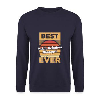 Vintage Best Public Relations Manager Ever - Unisex Sweatshirt - navy - Front - Alina (178cm) & Michal (187cm)