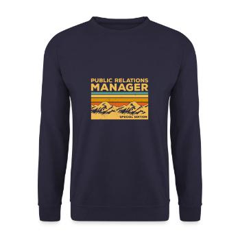 Vintage Public Relations Manager Special Edition - Unisex Sweatshirt - navy - Front - Alina (178cm) & Michal (187cm)