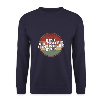 Vintage meilleur contrôleur de la circulation aérienne de tous les temps - Sweat-shirt Unisexe - marine - Devant - Alina (178cm) & Michal (187cm)