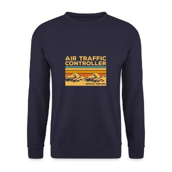 Vintage Air Traffic Controller Special Edition - Sweat-shirt Unisexe - marine - Devant - Alina (178cm) & Michal (187cm)