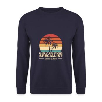 Vintage Public Relations Specialist Special - Unisex Sweatshirt - navy - Front - Alina (178cm) & Michal (187cm)