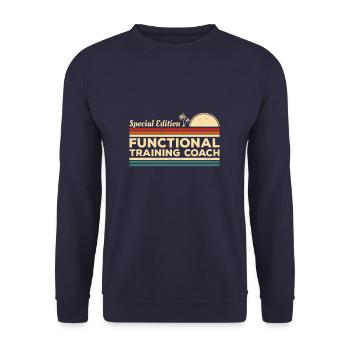 Vintage Special Edition Functional Training Coach - Unisex Sweatshirt - navy - Front - Alina (178cm) & Michal (187cm)