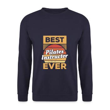 Vintage meilleur instructeur de Pilates de tous les temps - Sweat-shirt Unisexe - marine - Devant - Alina (178cm) & Michal (187cm)