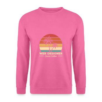 Vintage Web Designer Special Edition Programmierung - Unisex Pullover - Pink - Vorne