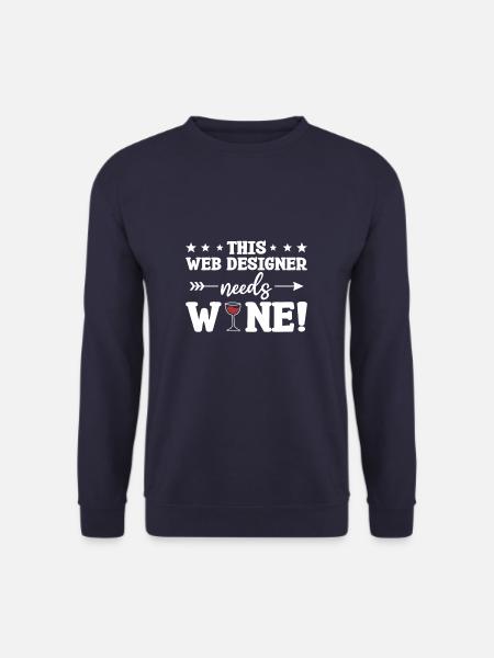 Dieser Webdesigner benötigt Wine-Programmierung - Unisex Pullover - Navy