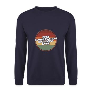 Jahrgang Bester Naturschutzbiologe aller Zeiten Biologie - Unisex Pullover - Navy - Vorne - Alina (178cm) & Michal (187cm)