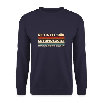 Entomologe im Ruhestand nicht mehr mein Problem - Unisex Pullover - Navy - Vorne - Alina (178cm) & Michal (187cm)