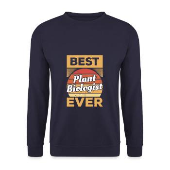 Vintage Best Plant Biologist Ever Botany - Unisex Sweatshirt - navy - Front - Alina (178cm) & Michal (187cm)