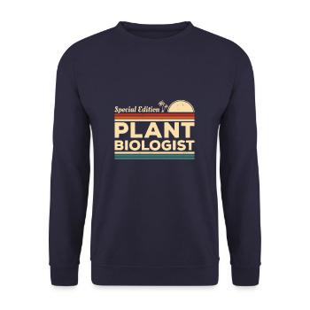 Vintage Special Edition Plant Biologist Botany - Unisex Sweatshirt - navy - Front - Alina (178cm) & Michal (187cm)