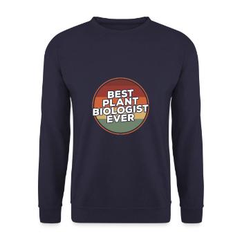 Vintage Best Plant Biologist Ever Botany - Unisex Sweatshirt - navy - Front - Alina (178cm) & Michal (187cm)