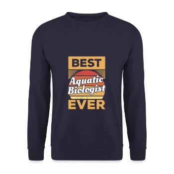 Vintage Best Aquatic Biologist Ever Biology - Unisex Sweatshirt - navy - Front - Alina (178cm) & Michal (187cm)