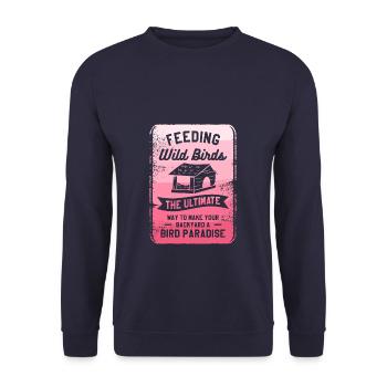 Das Füttern von Wildvögeln ist der ultimative Weg, um Ihre - Unisex Pullover - Navy - Vorne - Alina (178cm) & Michal (187cm)