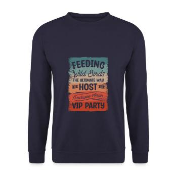 Feeding Wild Birds The Ultimate Way To Host Bird - Unisex Sweatshirt - navy - Front - Alina (178cm) & Michal (187cm)