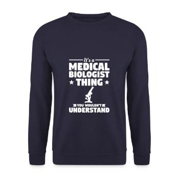 C’est une chose de biologiste médical que vous ne voudriez pas - Sweat-shirt Unisexe - marine - Devant - Alina (178cm) & Michal (187cm)