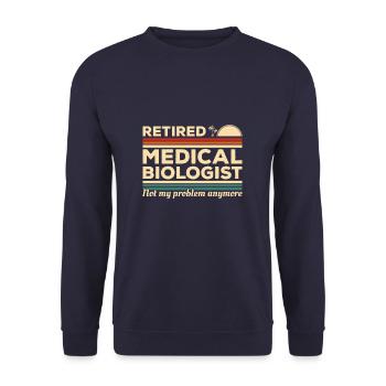 Le biologiste médical à la retraite n’est plus mon problème - Sweat-shirt Unisexe - marine - Devant - Alina (178cm) & Michal (187cm)