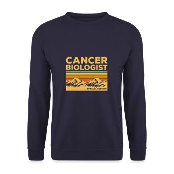 Vintage Krebsbiologe Sonderausgabe Biologie - Unisex Pullover - Navy - Vorne - Alina (178cm) & Michal (187cm)