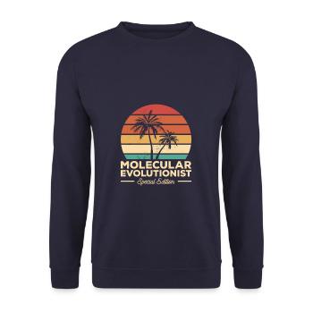 Vintage Molecular Evolutionist Special Edition - Unisex Sweatshirt - navy - Front - Alina (178cm) & Michal (187cm)