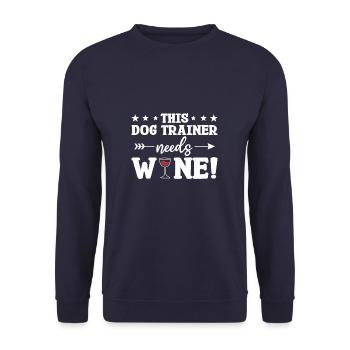 Ce dresseur de chiens a besoin de chiens de vin - Sweat-shirt Unisexe - marine - Devant - Alina (178cm) & Michal (187cm)