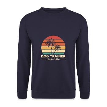 Vintage Dog Trainer Special Edition Chiens - Sweat-shirt Unisexe - marine - Devant - Alina (178cm) & Michal (187cm)