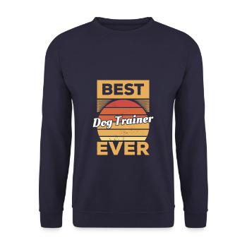 Vintage meilleur dresseur de chiens de tous les temps - Sweat-shirt Unisexe - marine - Devant - Alina (178cm) & Michal (187cm)