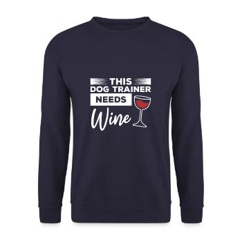 Ce dresseur de chiens a besoin de chiens de vin - Sweat-shirt Unisexe - marine - Devant - Alina (178cm) & Michal (187cm)