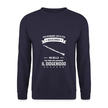 Ma Nella Mia Testa Sto Suorando Il Didgeridoo - Unisex Sweatshirt - navy - Front - Alina (178cm) & Michal (187cm)