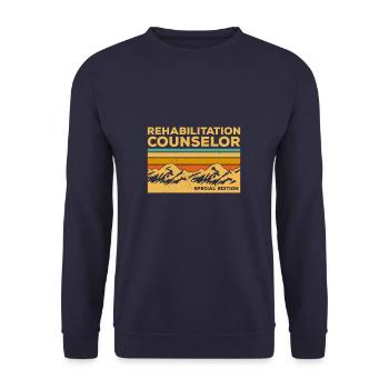 Vintage Rehabilitation Counselor Counseling - Unisex Sweatshirt - navy - Front - Alina (178cm) & Michal (187cm)