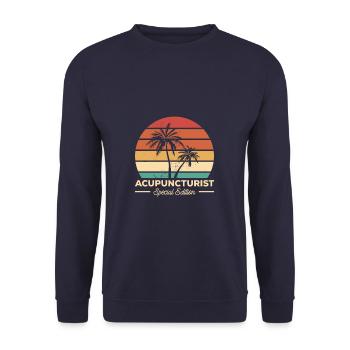 Acupuncteur Vintage Acupuncture - Sweat-shirt Unisexe - marine - Devant - Alina (178cm) & Michal (187cm)