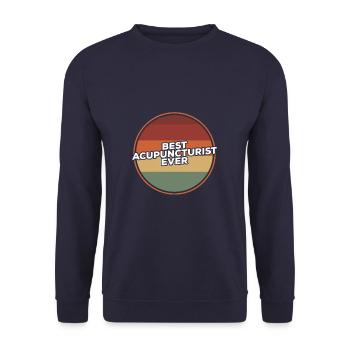 Vintage Best Acupuncturist Ever Acupuncture - Unisex Sweatshirt - navy - Front - Alina (178cm) & Michal (187cm)