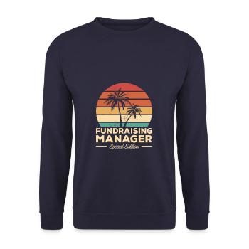 Responsable de la collecte de fonds Vintage - Sweat-shirt Unisexe - marine - Devant - Alina (178cm) & Michal (187cm)