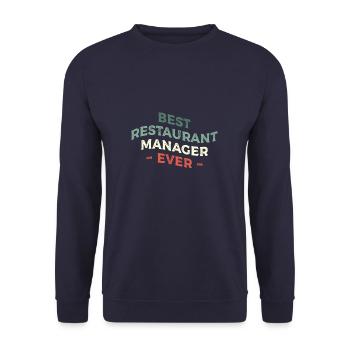 Best Restaurant Manager Ever - Unisex Sweatshirt - navy - Front - Alina (178cm) & Michal (187cm)