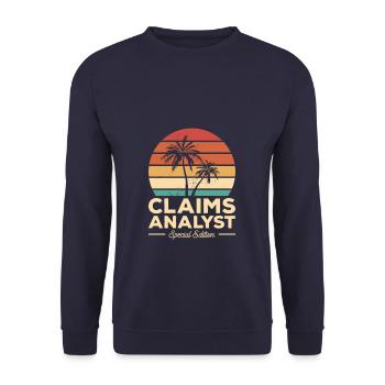 Vintage Claims Analyst - Unisex Sweatshirt - navy - Front - Alina (178cm) & Michal (187cm)
