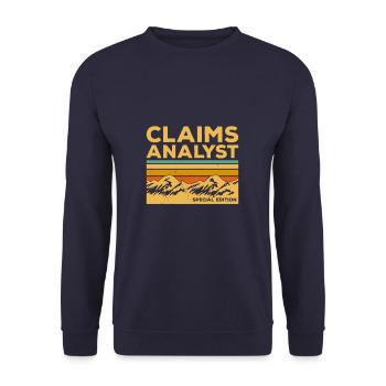 Vintage Claims Analyst - Unisex Sweatshirt - navy - Front - Alina (178cm) & Michal (187cm)