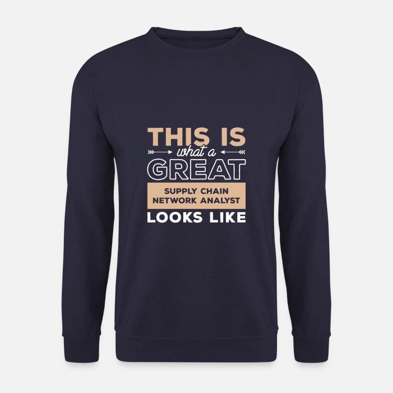 Das ist es, was ein großartiger Supply-Chain-Netzwerk-Analyst ausmacht - Unisex Pullover - Navy
