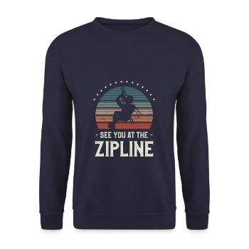 Rendez-vous à la tyrolienne Tyrolienne - Sweat-shirt Unisexe - marine - Devant - Alina (178cm) & Michal (187cm)