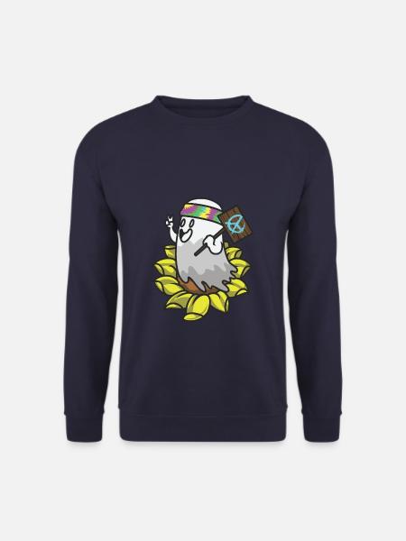 Pumpkin Hippy Halloween Peace Hippie - Unisex Sweatshirt - navy