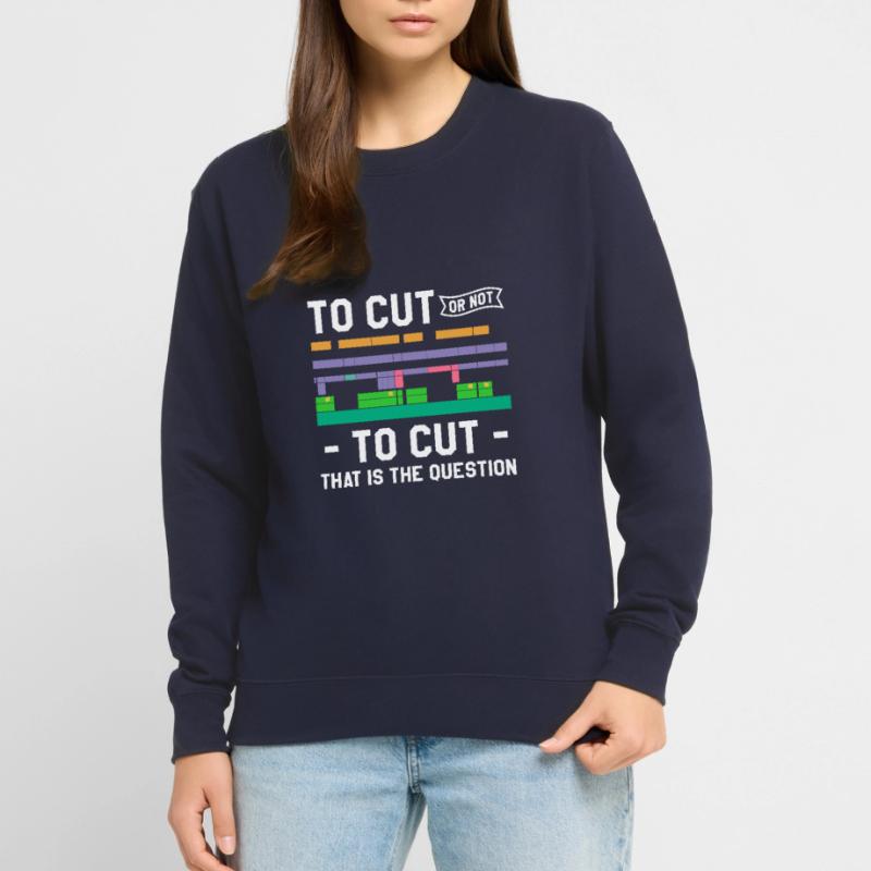 Schneiden oder nicht schneiden, das ist der Fragen-Editor Unisex Pullover