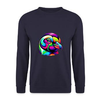 Pingouin amateur de pingouin Pop Art coloré pingouins - Sweat-shirt Unisexe - marine - Devant - Alina (178cm) & Michal (187cm)