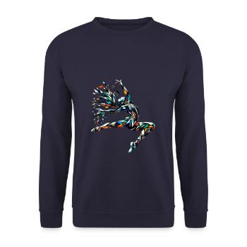 Polygon Art Gymnastik Akrobatik - Unisex Pullover - Navy - Vorne - Alina (178cm) & Michal (187cm)