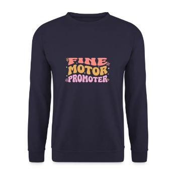 Promoteur de motricité fine Pédiatrique OT Professionnel - Sweat-shirt Unisexe - marine - Devant - Alina (178cm) & Michal (187cm)