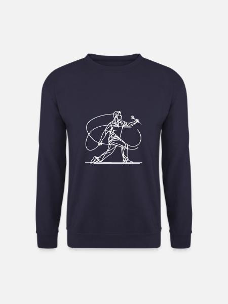 Line Art Dart Player Throwing Darts Players - Unisex Sweatshirt - navy