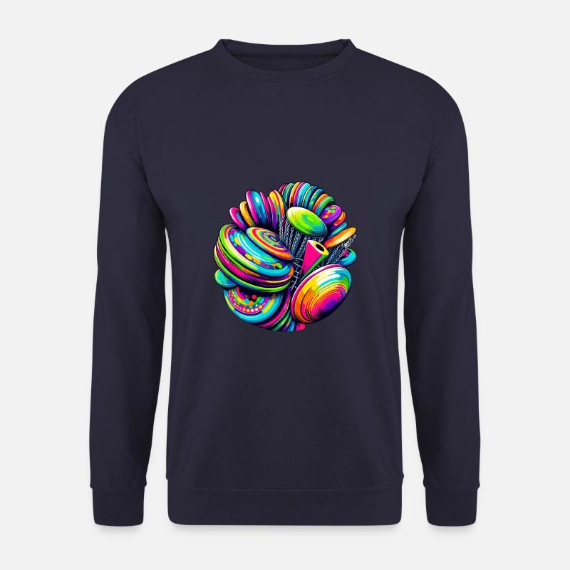 Pop Art Frisbee Disc Golf Player Fliegende Scheiben - Unisex Pullover - Navy