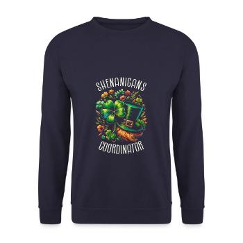 Coordinateur des manigances Leprechaun Hat St Patricks - Sweat-shirt Unisexe - marine - Devant - Alina (178cm) & Michal (187cm)